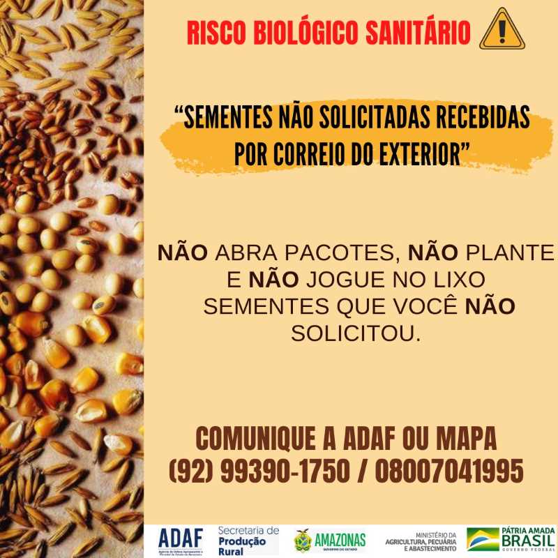 Alerta à população