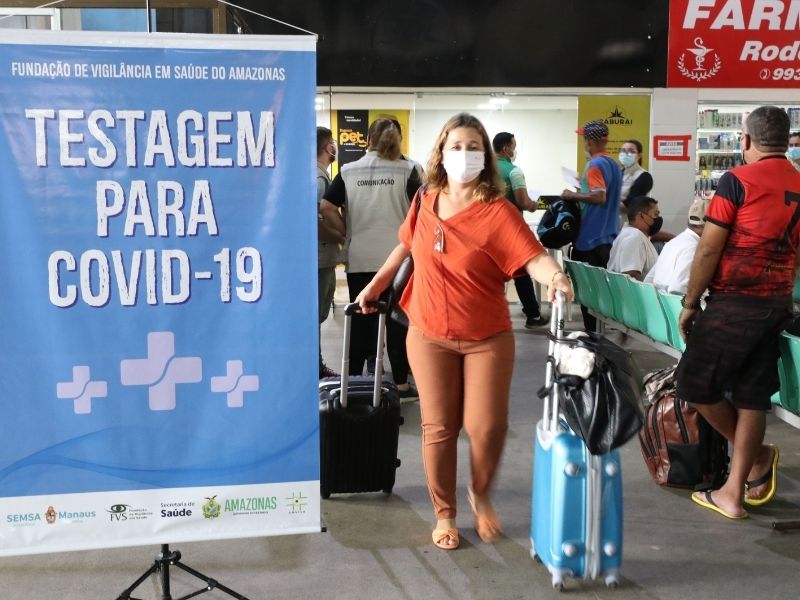 rodoviária testagem covid-19 manaus