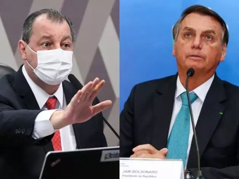 Omar Aziz e Bolsonaro