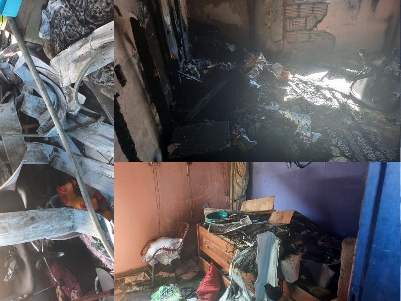 Casa pega fogo na Zona Sul de Manaus