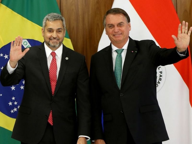 Mario Abdo Benítez e Bolsonaro (Foto: Wilson Dias/Agência Brasil)