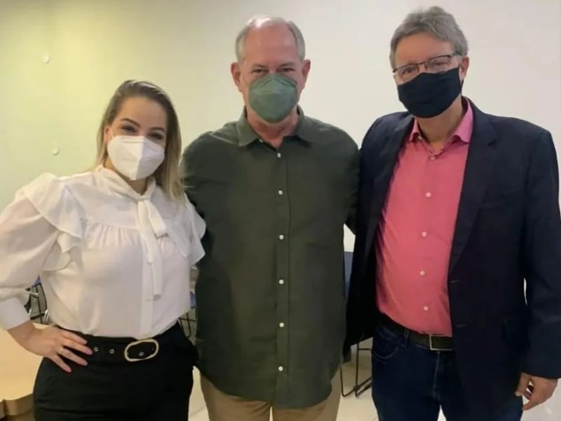 Carol Braz, Ciro Gomes e Luiz Castro, em Brasília (Foto: Reprodução/Instagram)