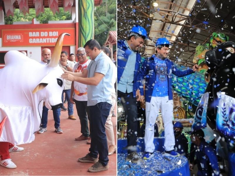 Wilson Lima em abertura de galpões em PArintins