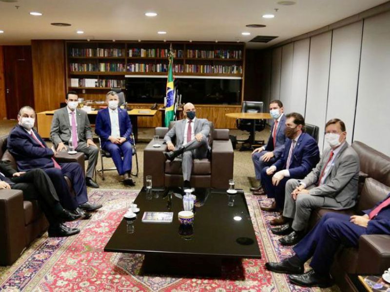 bancada federal do amazonas em reunião com Alexandre de Moraes