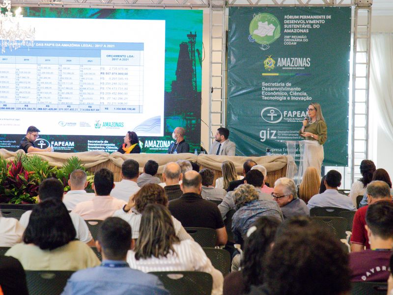 Investimentos foram detalhados em Fórum de Desenvolvimento Sustentável (Foto: Érico Xavier/Fapeam)