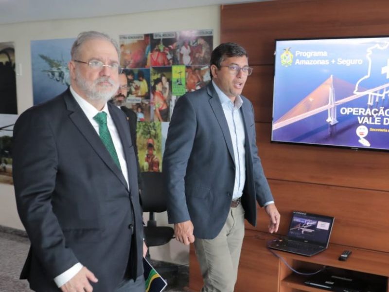 Wilson Lima e Augusto Aras (Foto DivulgaçãoSecom)