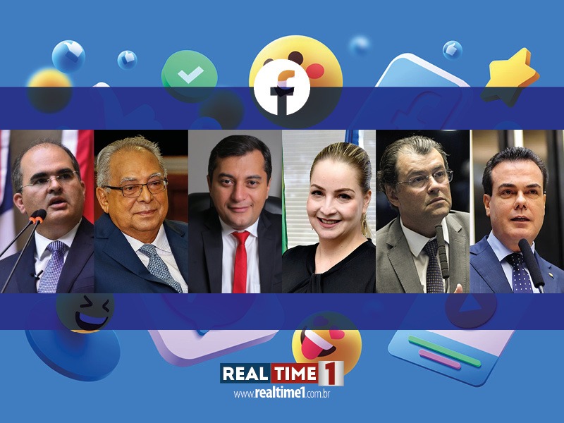 Confira o desempenho dos candidatos ao Governo do AM nas redes sociais (instagram e facebook)