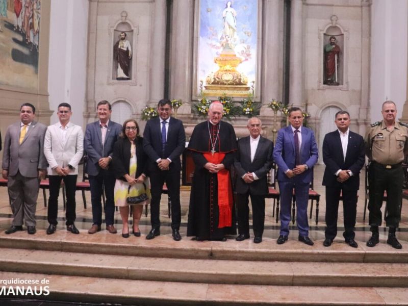 Autoridades do Amazonas participam de acolhida a Dom Leonardo Steiner (Foto DivulgaçãoArquidiocese de Manaus)