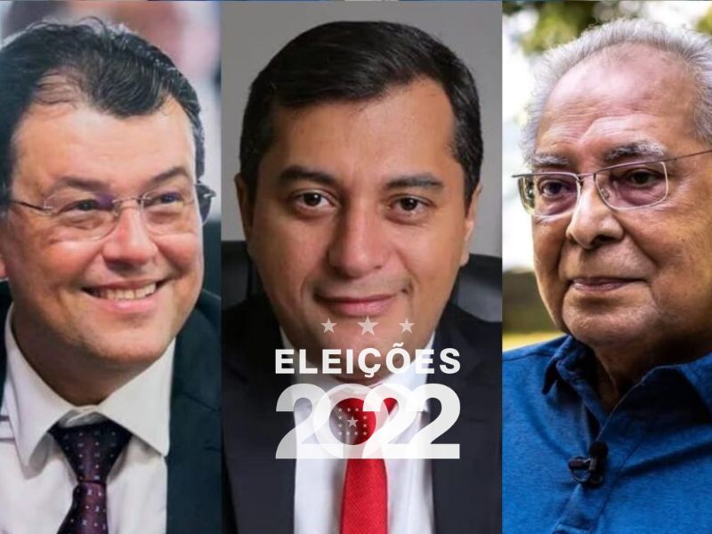 Braga, Wilson e Amazonino, candidatos ao Governo do Amazonas (Foto: Divulgação)