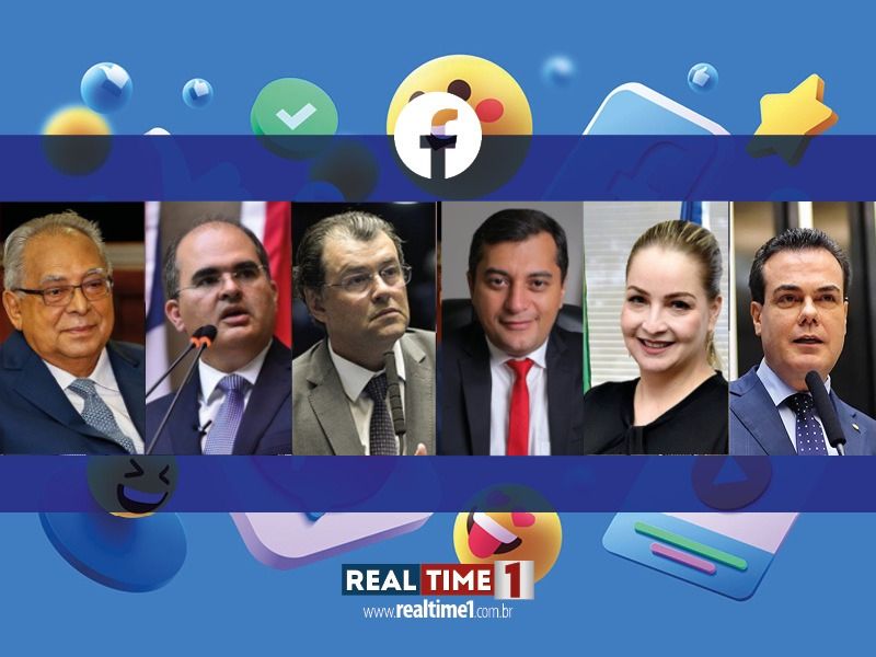 Confira o desempenho dos candidatos ao Governo do AM nas redes sociais (Foto: Arte RealTime1))
