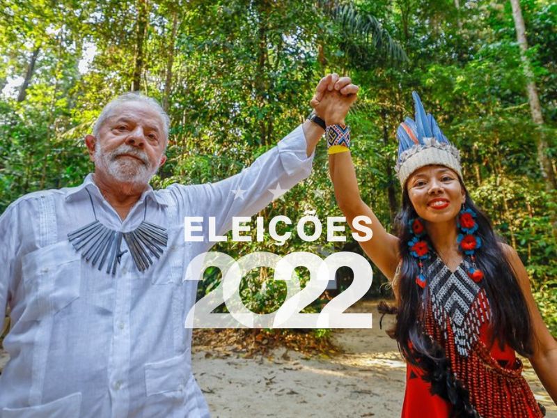 Vanda Witoto / Vanda Witoto acompanhou a visita de Lula ao Musa, na zona leste de Manaus, nesta quarta-feira (31) (Foto: Reprodução/Twitter)