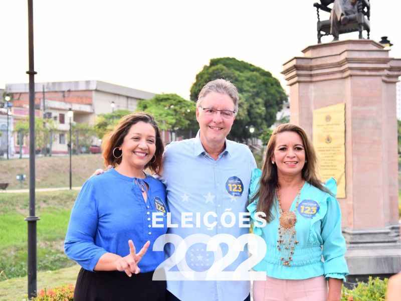 Luiz Castro encerrou propaganda eleitoral no Parque Jefferson Péres, no Centro de Manaus (Foto: Divulgação/Assessoria)