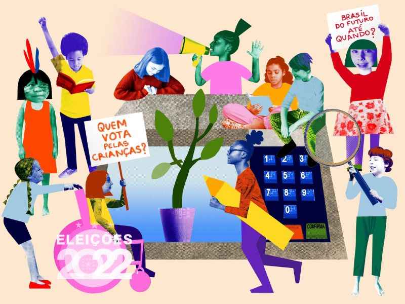 Foram ouvidas crianças entre 2 e 12 anos sobre suas percepções sobre o que sentem e pensam em relação ao País (Arte: Divulgação/Lunetas)