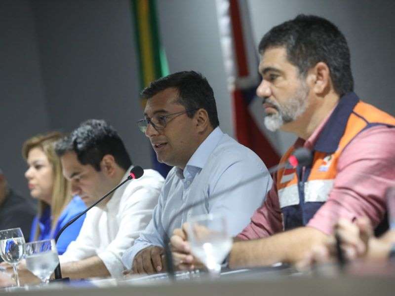 Wilson Lima apresentou as ações da Defesa Civil na Operação Estiagem 2022 para dar assistência à população impactada (Foto: Dvulgação/Secom)