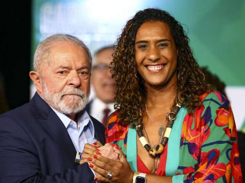 Lula e Anielle Franco (Foto: Marcelo Camargo/Agência Brasil)