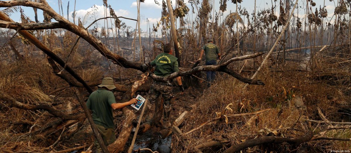 Imagem de desmatamento na Amazônia