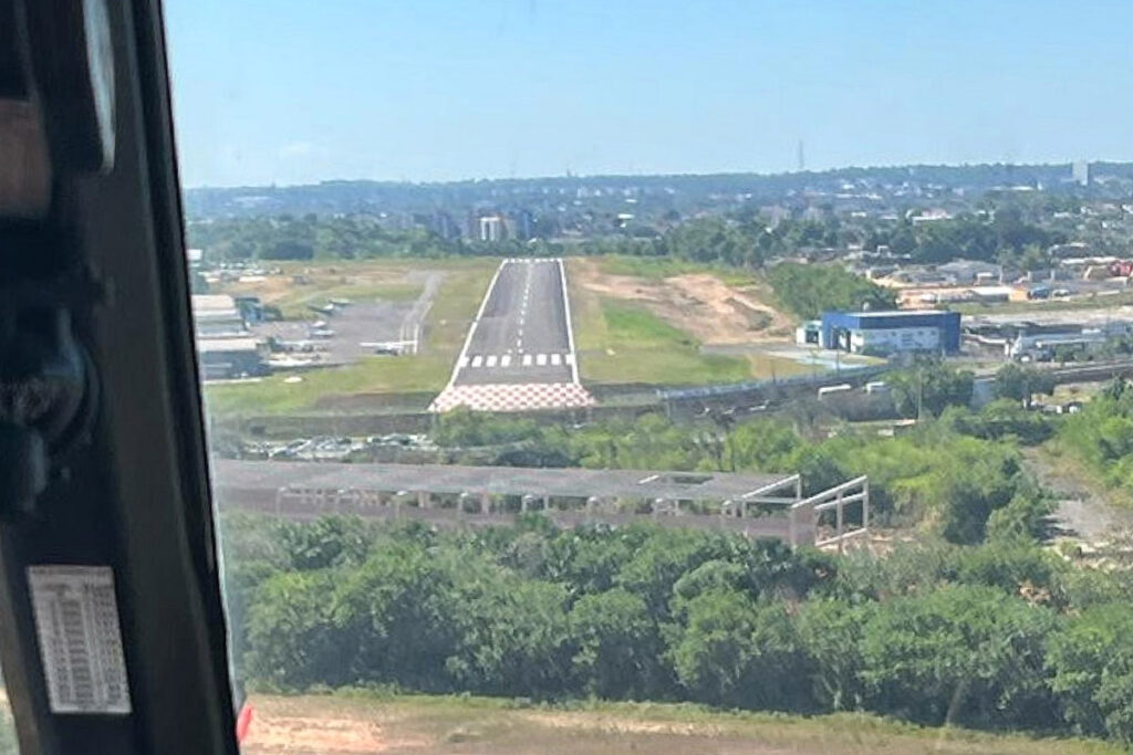 Imagem aérea do Aeroclube de Manaus
