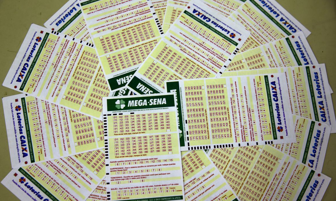 Cartões da loteria Mega-Sena