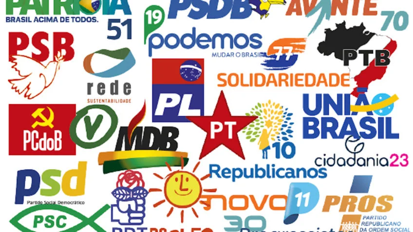 Brasil tem mais de 30 partidos políticos (Montagem)