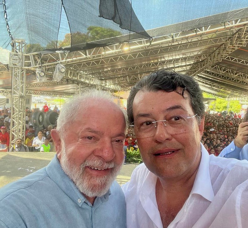 Presidente Lula e o senador Eduardo Braga, em Parintins
