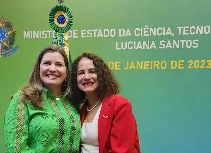 Tanara Lauschner e a ministra de Ciência, Tecnologia e Inovação, Luciana Santos