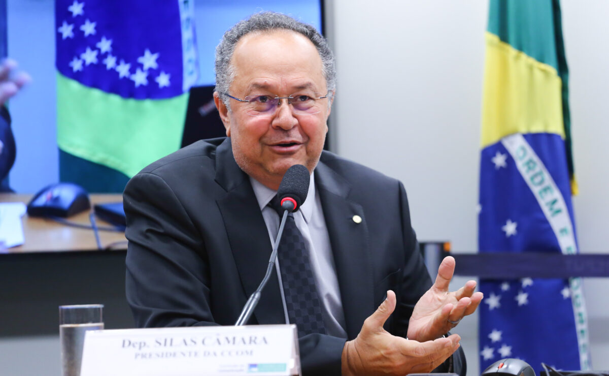 Instalação e eleição do presidente e dos vice-presidentes. Dep. Silas Câmara (Republicanos) - Foto: (Foto: Vinicius Loures/Câmara dos Deputados)