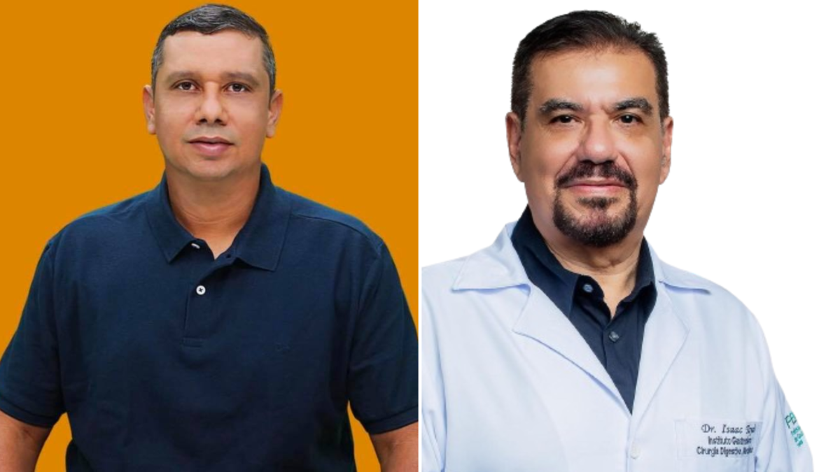 À esquerda, Carlos Alberto, conhecido como Pai Amado, e Dr. Isac Tayah (Foto: Reprodução/Facebook e Instagram)