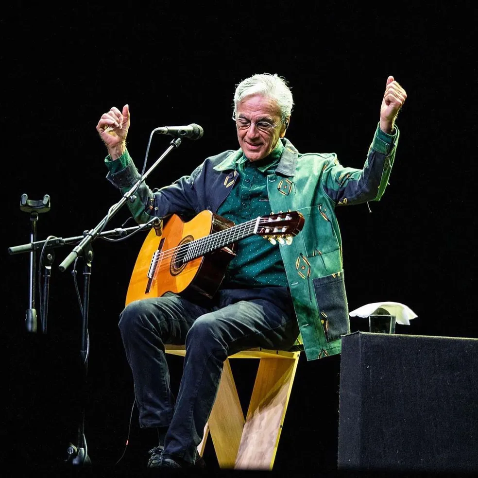 Caetano Veloso e outros artistas organizaram shows em 2022 para arrecadar recursos para candidatos em alguns Estados — Foto: Domingos Peixoto/O Globo