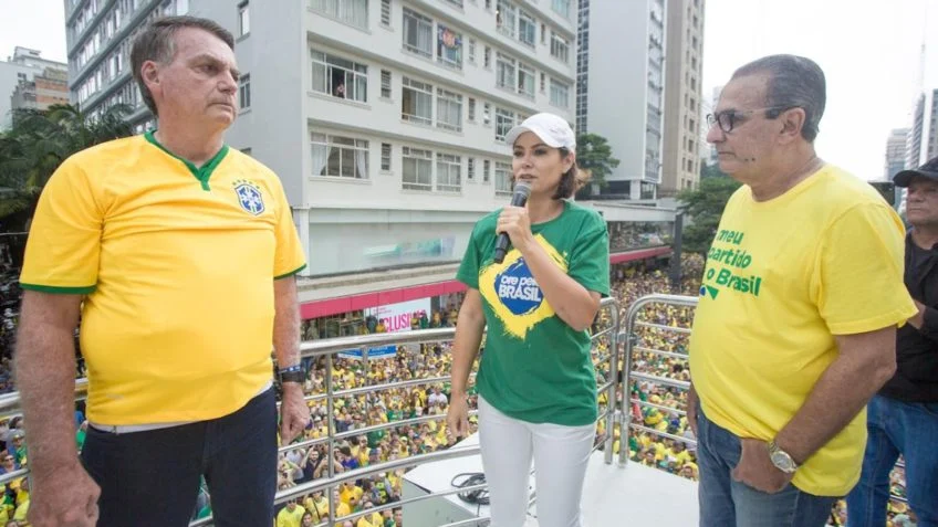 Bolsonaro, Michelle Bolsonaro e Silas Malafaia