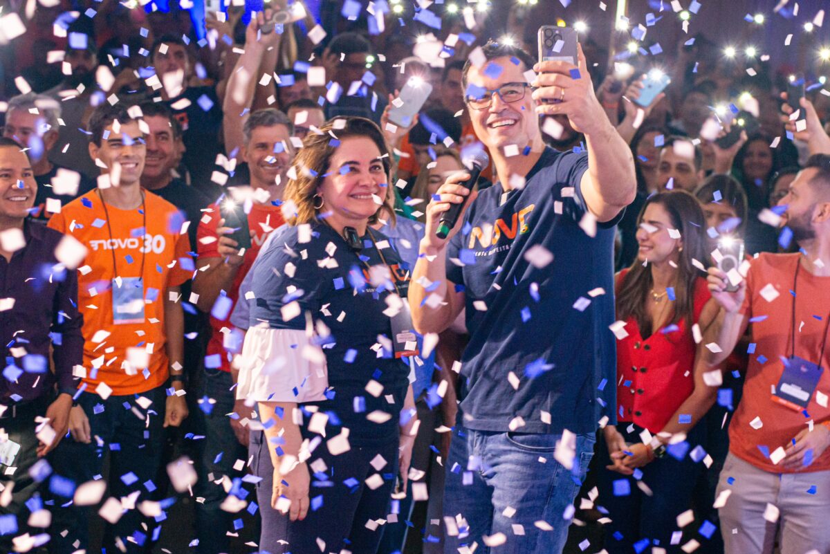 Pré-candidata à prefeita de Manaus Maria do Carmo Seffair e Deltan Dallagnol