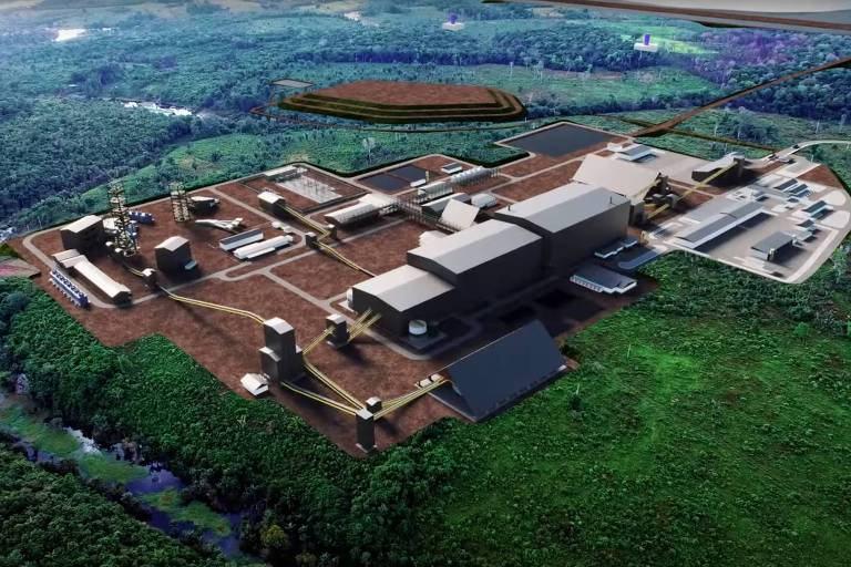 Projeto da planta industrial da Potássio do Brasil na região de Autazes (AM), feita pela empresa (Foto: Reprodução/Potássio do Brasil)