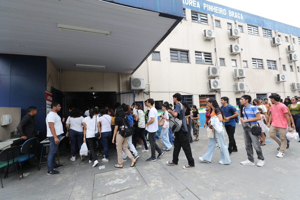 Prova do Enem na Escola Estadual Áurea Braga em Manaus em 2023. (Foto: Divulgação/Secom)