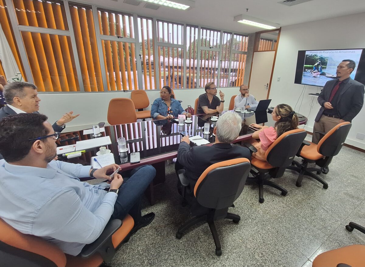 Encontro de superintendentes da Suframa, Bosco Saraiva, e do Ibama-AM, Joel Bentes Araújo Filho
