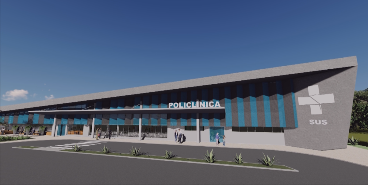 Manaus e Tabatinga receberão novas policlínicas pelo Novo PAC. Arte das novas policlínicas no Brasil (Foto: Ministério da Saúde)
