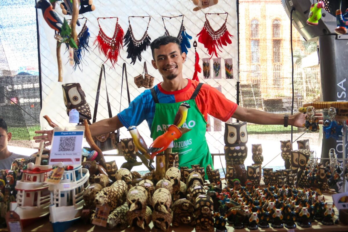 Mostra de Artesanato e Economia Solidária beneficia 70 artesãos e empreendedores em Parintins (Foto: Divulgação/Setemp)
