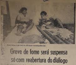 Imagem de professores em greve de fome