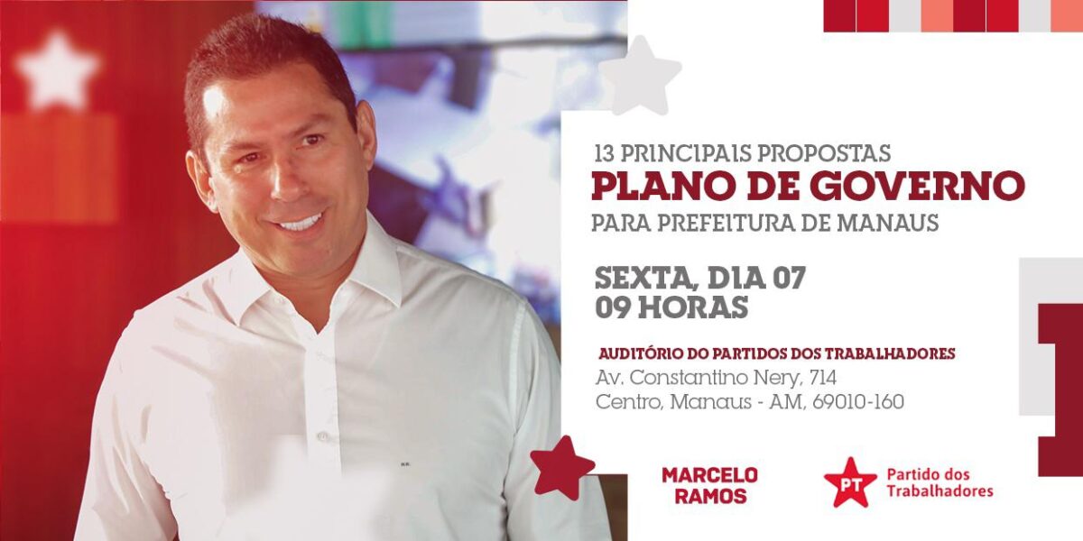 Banner chamando para lançamento do plano de governo pestista