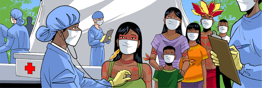 Medicina indígena: um olhar diferente sobre a saúde e bem-estar. (Arte: Fiocruz)