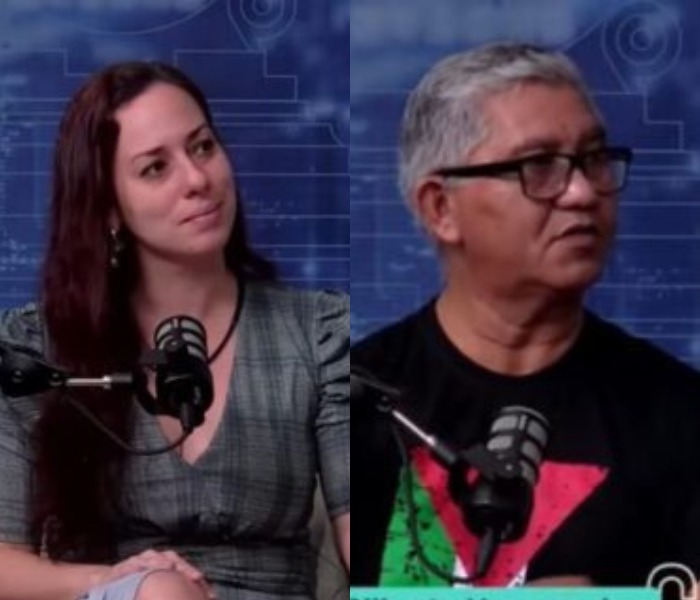 Natália Demes (Psol) e Gilberto Vasconcelos (PSTU). Foto: Reprodução