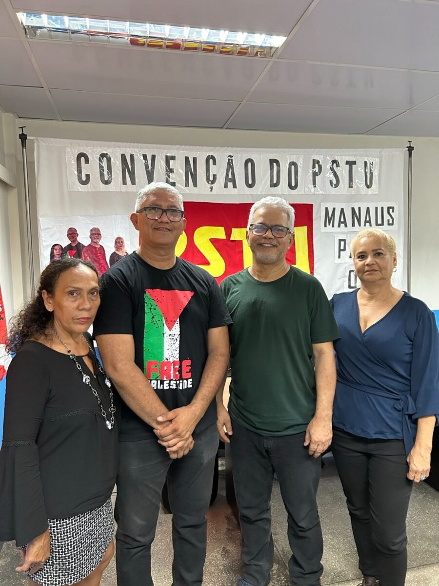 Em convenção municipal, PSTU confirma o professor Gilberto Vasconcelos a prefeito de Manaus. Damiana Amorim, dirigente do Luta Popular, é a vice (Foto: Divulgação)