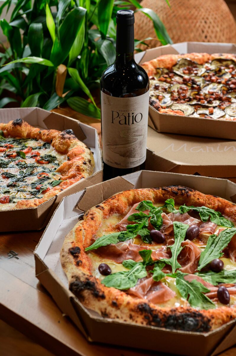Pizza e vinho