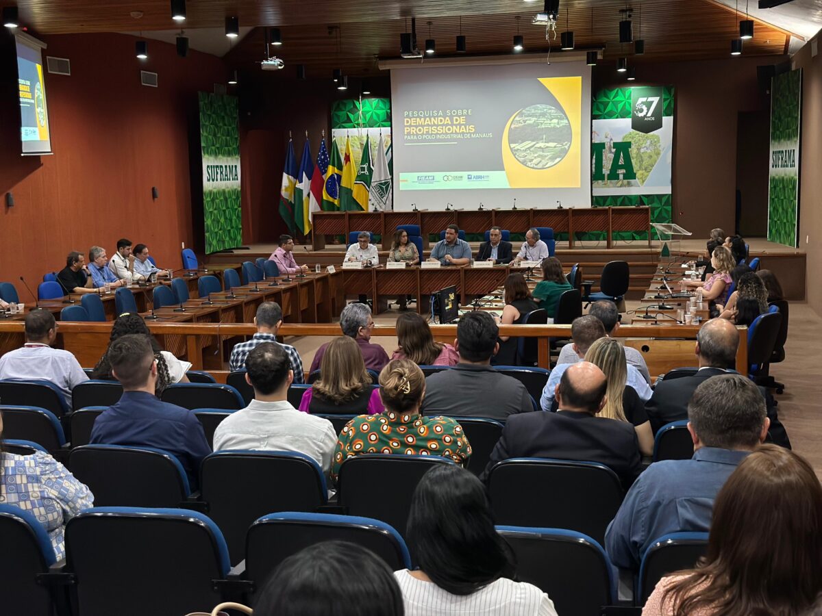 Apresentação dos dados da pesquisa Demandas de Profissionais para o Polo Industrial de Manaus. (Divulgação/Suframa)