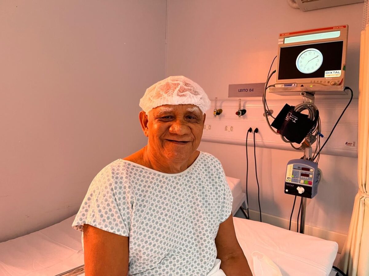 Aposentado passa por exame de cateterismo no hospital Francisca Mendes