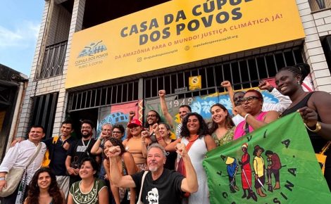 Ativistas na Casa da Cúpula dos Povos: levante popular nas ruas de Belém para pressionar a COP30 (Foto: Midia Ninja)