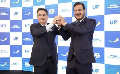 Ciro Nogueira e Antônio Rueda em lançamento da federação entre PP e União Brasil, denominada União Progressista (Foto: PP/Divulgação)