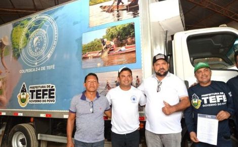 Prefeito Nicson Marreira durante agenda oficial em Tefé (AM)