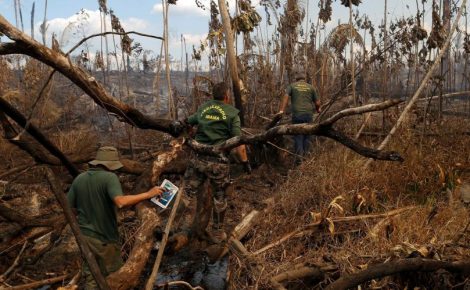 Imagem de desmatamento na Amazônia