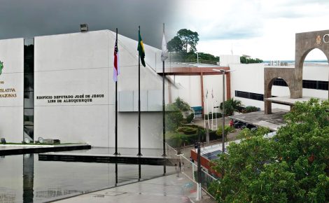 Prédios da Assembleia Legislativa do Amazonas e da Câmara Municipal de Manaus. (Foto: divulgação assessoria)