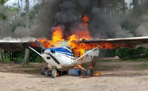 Avião usado em garimpo ilegal