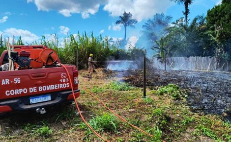 Corpo de Bombeiros combateu 560 focos de incêndios em um mês (Foto: Divulgação/CBMAM)